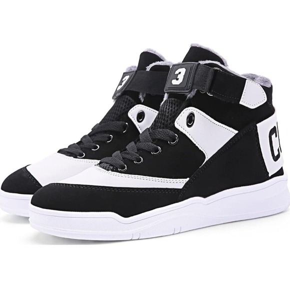 Men's High Top Fashion Sneakers Outdoor Casual Sport Training Leather Shoes-8 - Picture 6 of 8